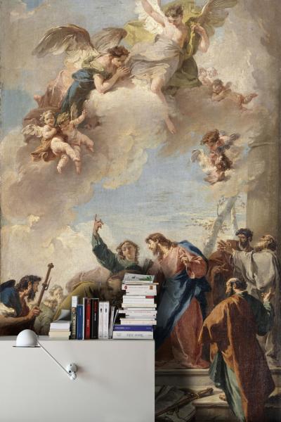 compo | Jésus-Christ donnant les clefs du paradis à Saint Pierre - XVIIIe