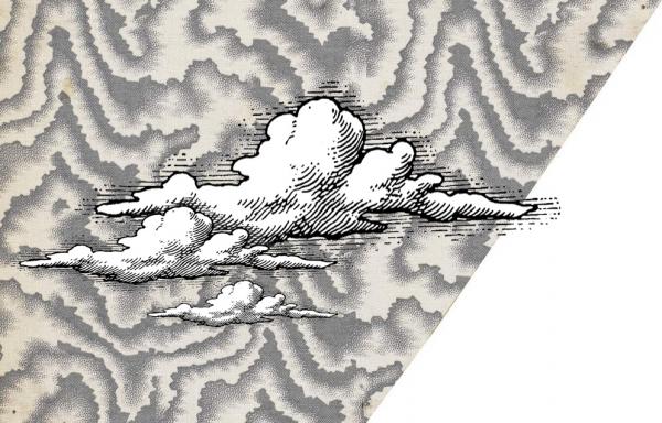 Effets de matières | Mixé à une gravure de nuages