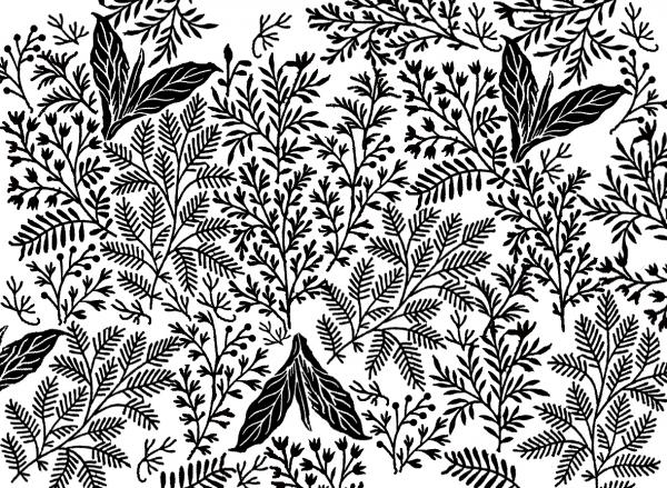 Végétale | Jouy-en-Josas 1780 - Noir sur fond blanc