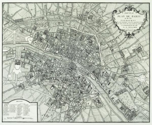 Cartes & Plans | Plan de Paris vers 1740