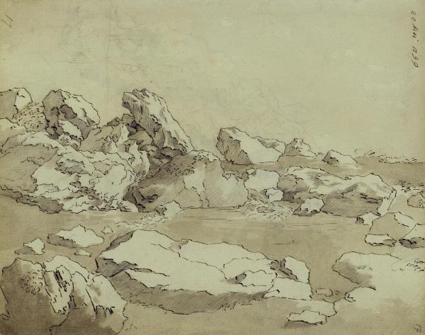 Gravures & Esquisses | Étude de rochers - 1799