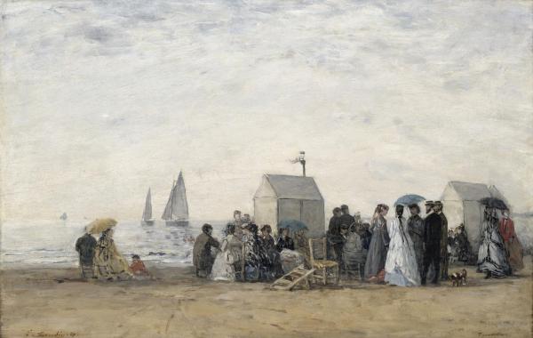 Les Scènes de vie | La plage de Trouville - 1867