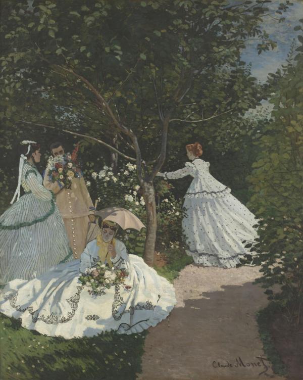 Les Scènes de vie | Femmes au jardin, à Ville d'Avray - 1867