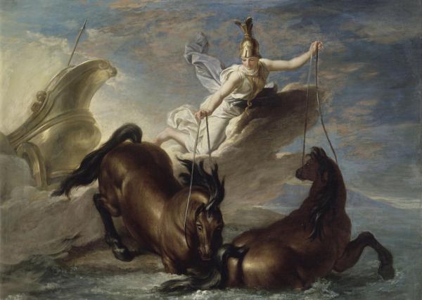Religion & Mythologie | Minerve abreuve ses chevaux dans l'océan au retour d'un combat - 1688