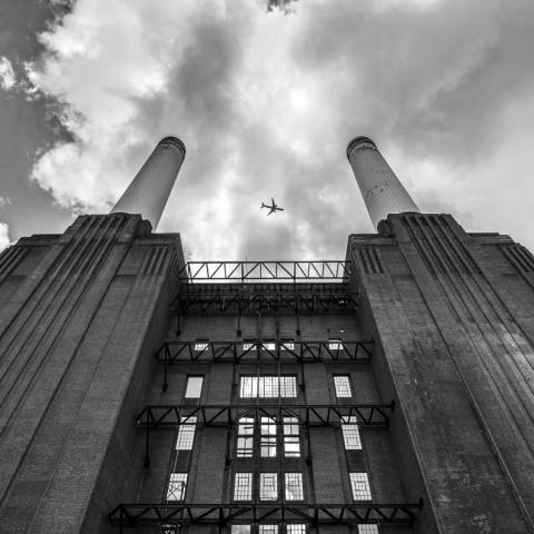 Plane over Battersea Power Station | N.Jackson