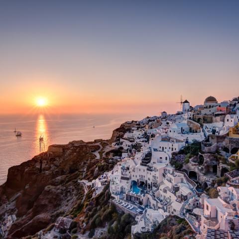 Sailing into the sunset, Oia, Greece | N.Jackson