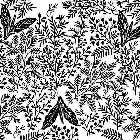 Végétale | Jouy-en-Josas 1780 - Noir sur fond blanc
