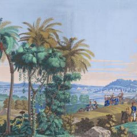 Les Papiers Peints Panoramiques | Manufacture Velay à Paris - 1818 - Les français en Egypte