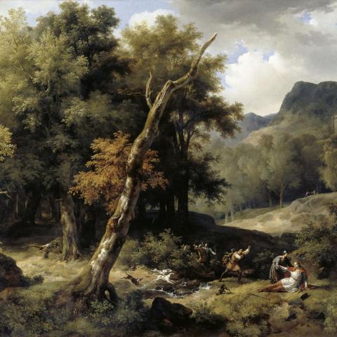 Les Panoramiques & Ambiances buccoliques | Carloman blessé à mort dans la forêt d'Yveline - 1821