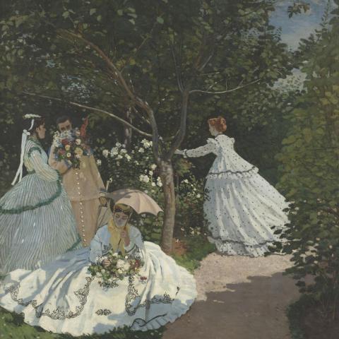 Les Scènes de vie | Femmes au jardin, à Ville d'Avray - 1867