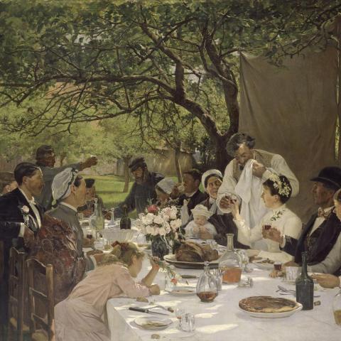 Les Scènes de vie | Repas de noces à Yport - 1886