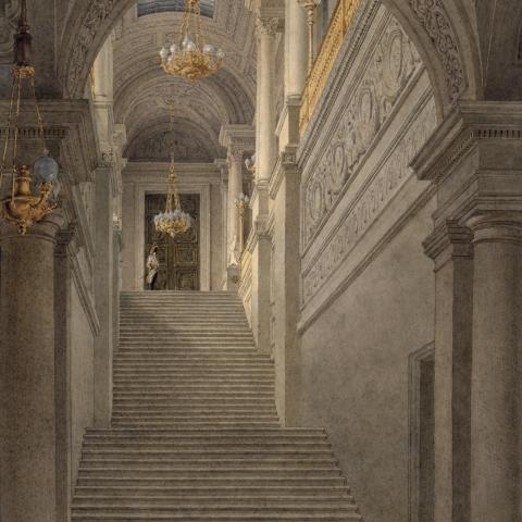 Les Villes & l'Architecture | Vue de l'escalier du Château des Tuileries - XIXe