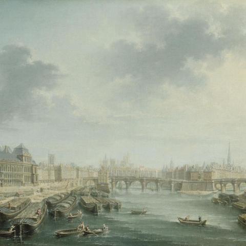 Les Villes & l'Architecture | La Seine en aval du pont Neuf, à Paris - 1754