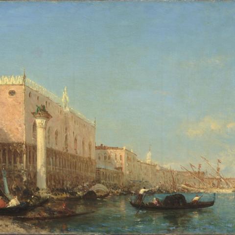 Les Villes & l'Architecture | Venise, embarcadère du Palais Ducal - XIXe