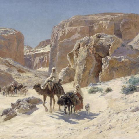 L'Orient | Caravane dans les dunes de Bou-Saada - 1895