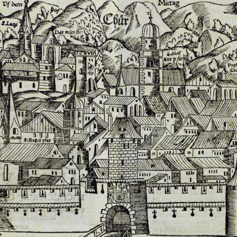 Collection Géographie Suisse - XVIe siècle - 1545 -  Chur (Coire)